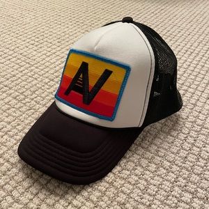 Aviator nation black trucker hat
